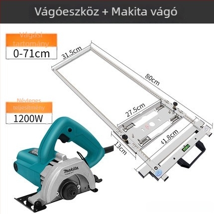 Faanyag lemez vágó- és igazító eszköz, hordozható fűrész és pozicionáló támasz