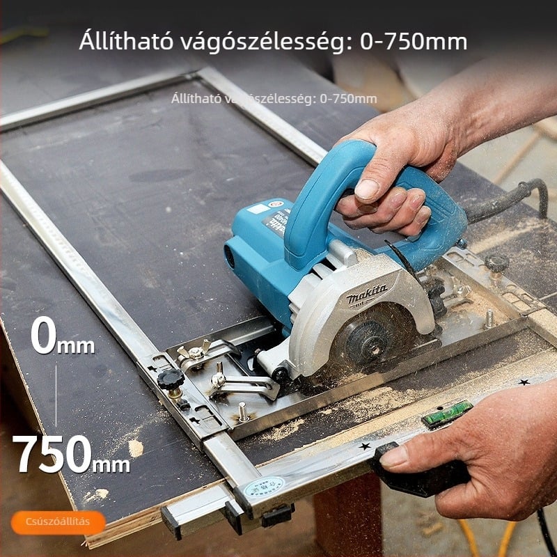 Faanyag lemez vágó- és igazító eszköz, hordozható fűrész és pozicionáló támasz