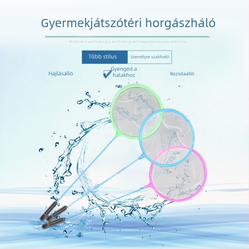 Akvarisztikus halászháló - vasdrót/nylon/plasztikkal bevont drót - akváriumi felszerelés