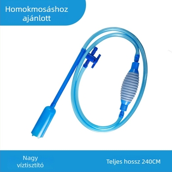 Kézi akváriumvíz-cserélő rendszer szifonnal és tisztító eszközzel