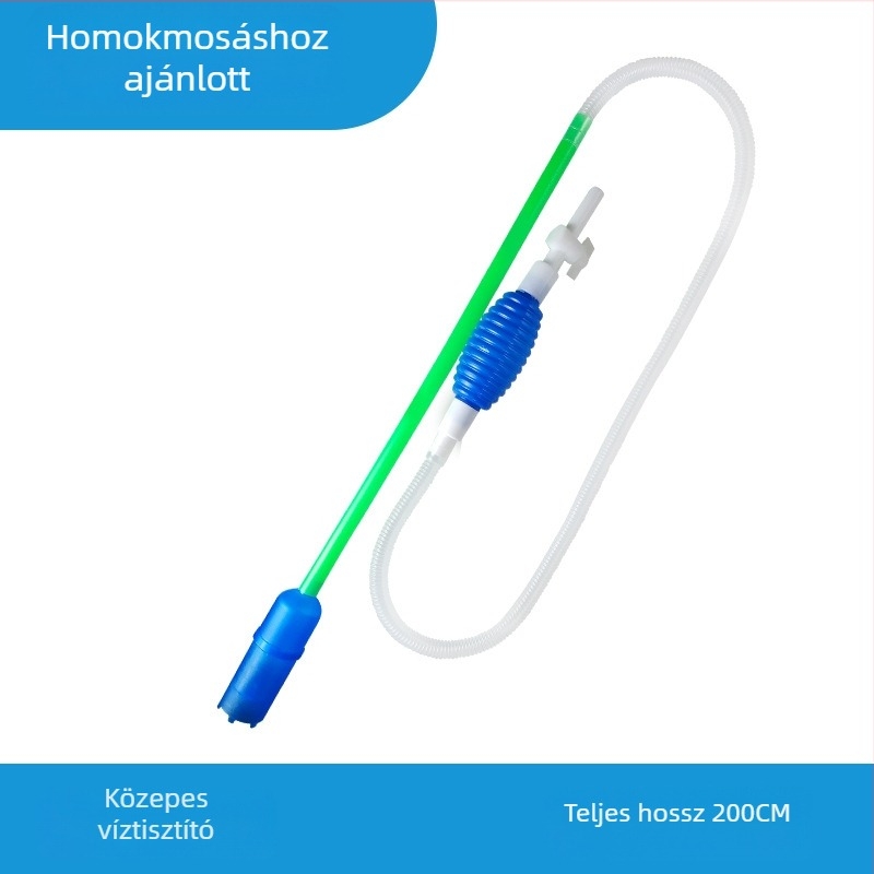 Kézi akváriumvíz-cserélő rendszer szifonnal és tisztító eszközzel