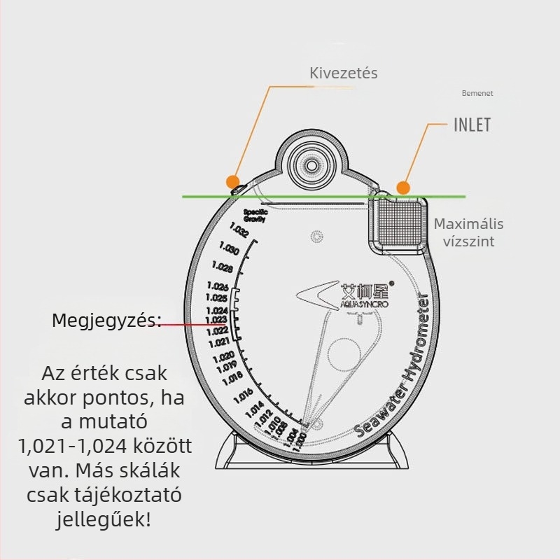 Nikko Star SWH06 Tengervíz sótartalom-mérő – kiváló precizitású hidrométer
