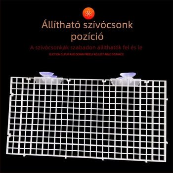 Akváriumfedél tartó, akrilból, átlátszó műanyag támasztó keret antiugrás hálóval
