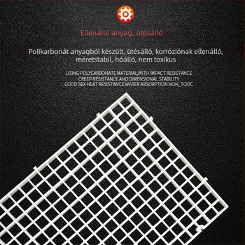 Akváriumfedél tartó, akrilból, átlátszó műanyag támasztó keret antiugrás hálóval