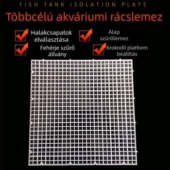 Akváriumfedél tartó, akrilból, átlátszó műanyag támasztó keret antiugrás hálóval
