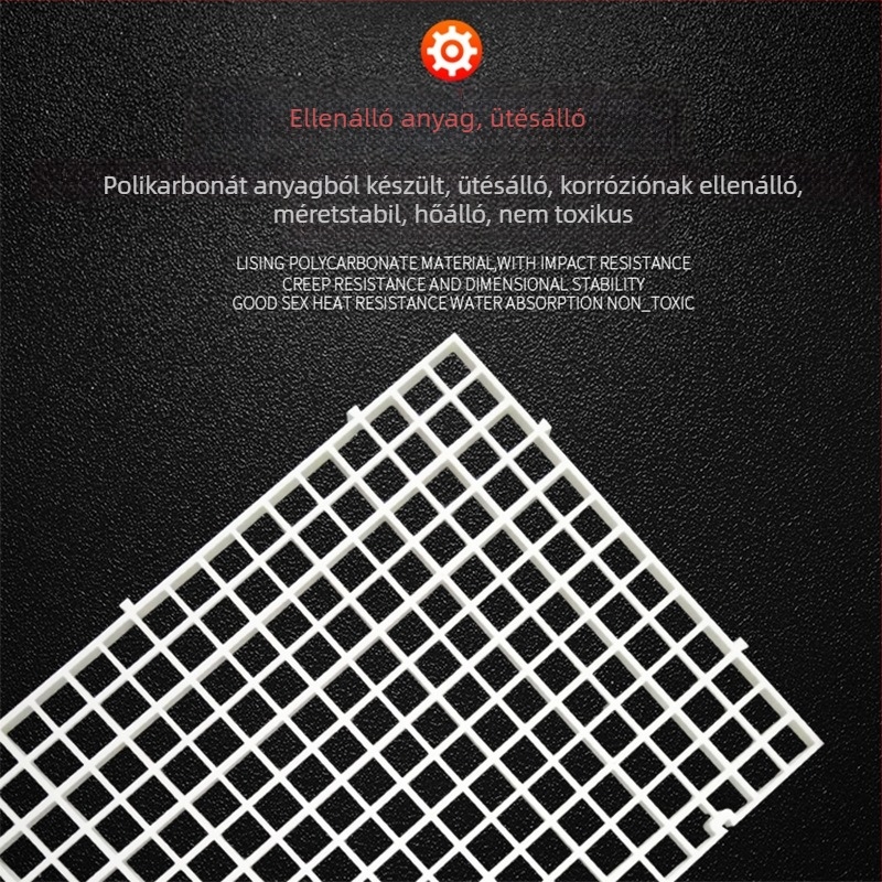 Akváriumfedél tartó, akrilból, átlátszó műanyag támasztó keret antiugrás hálóval