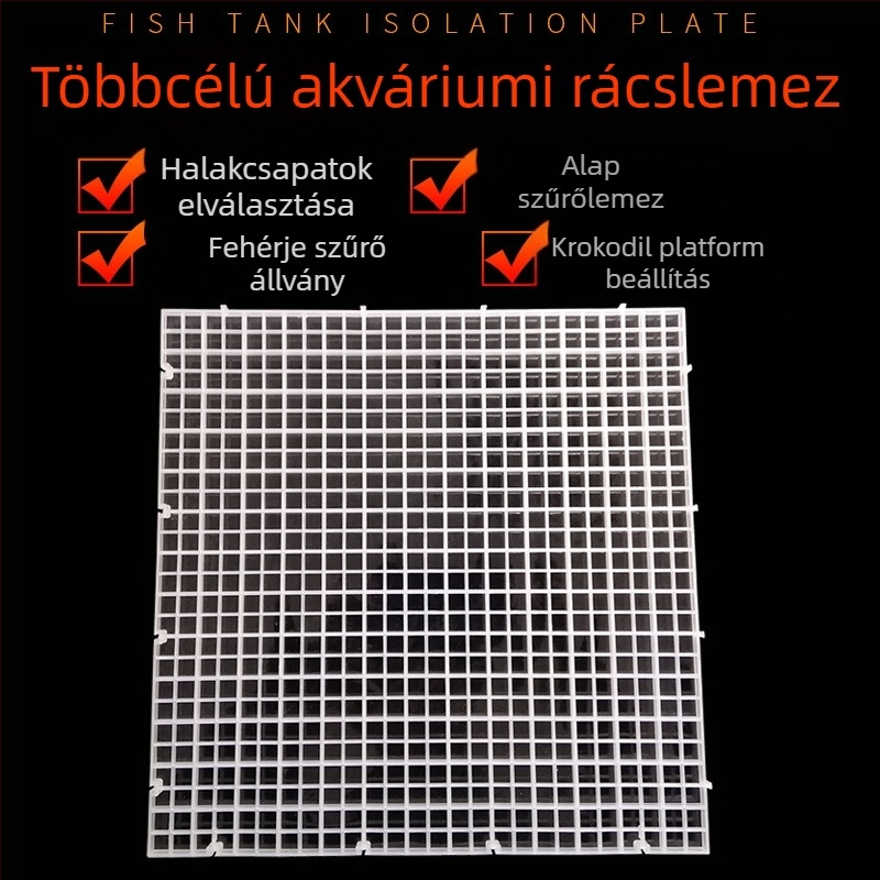 Akváriumfedél tartó, akrilból, átlátszó műanyag támasztó keret antiugrás hálóval