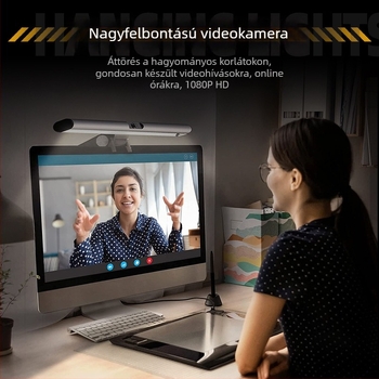 Videokonferenciákhoz LED kijelző lámpa, modell S1 (alumíniumötvözet; szemvédő; 1 kg)