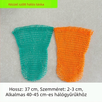 Nylon horgászháló kézzel szőtt fogó táska és hálófej kiegészítő