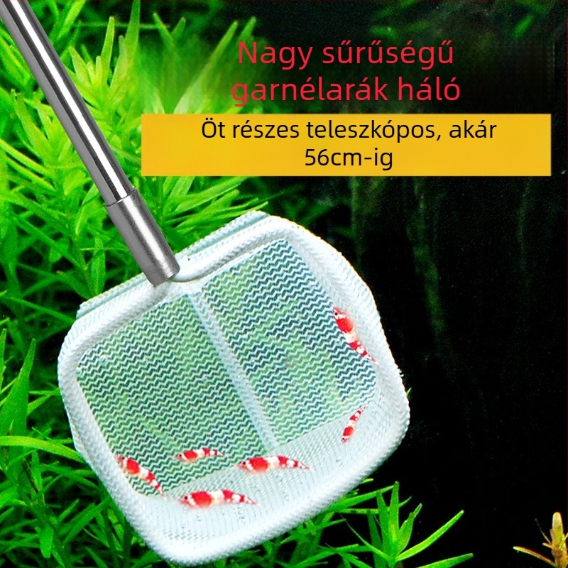 Rozsdamentes acél teleszkópos garnéla háló akváriumhoz, 300 g, márka Player Baby