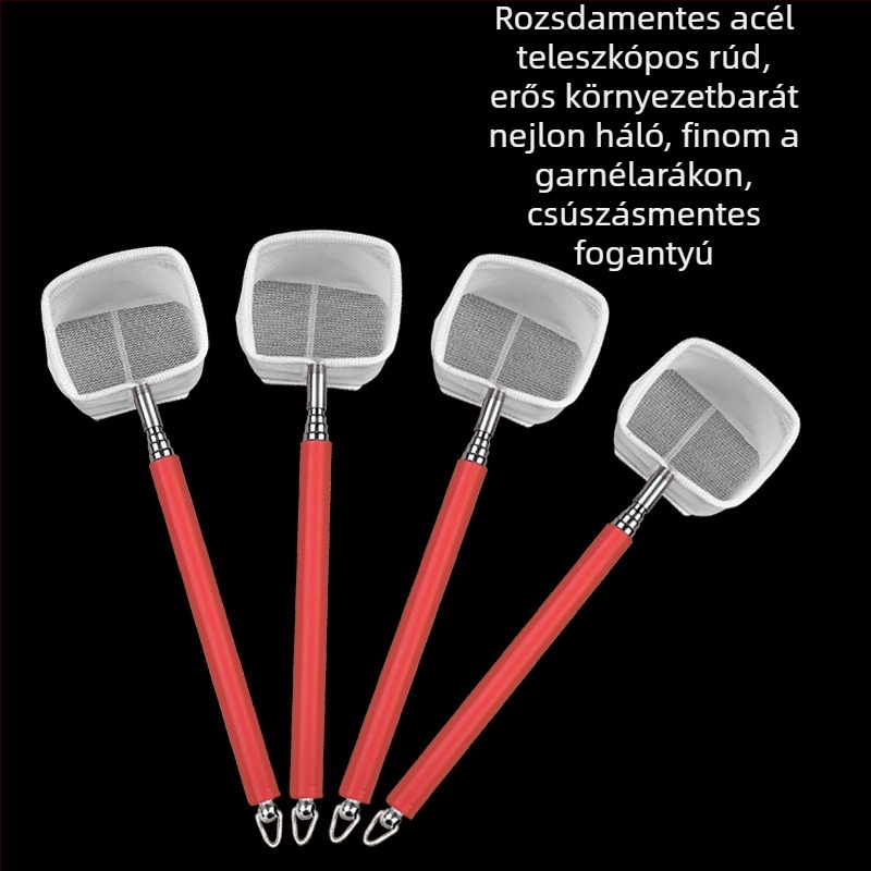 Rozsdamentes acél teleszkópos garnéla háló akváriumhoz, 300 g, márka Player Baby