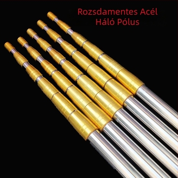 Teleszkópos hálóbot rozsdamentes acélból – megerősített kivitel, nyújtható, horgászfelszerelés