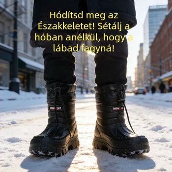 Férfi havas bakancsok, vízálló, szigetelt, könnyű, csúszásgátló EVA talppal