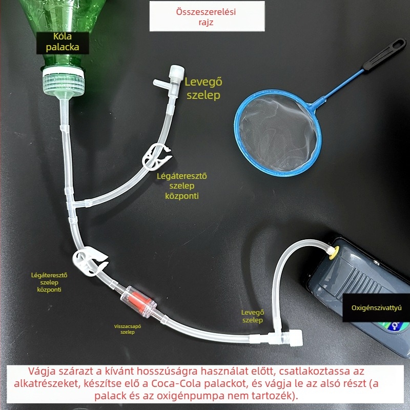 DIY Artemia brine shrimp keltető készlet akváriumhoz — műanyag anyag; nem importált; akváriumi felszerelés