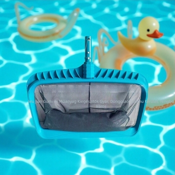 Medence leveleket szedő háló, műanyag kivitel, alkalmas úszómedencére és felfújható medencére