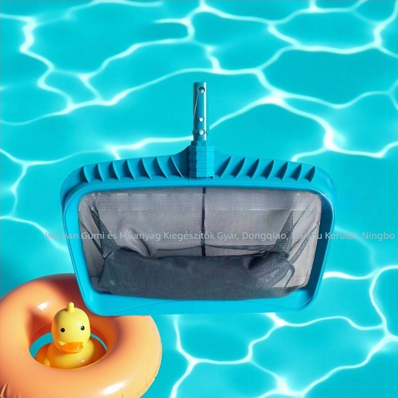 Medence leveleket szedő háló, műanyag kivitel, alkalmas úszómedencére és felfújható medencére