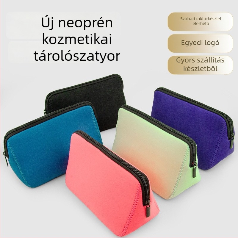 Sminktáska, kézitáska-stílus, búváranyagból készült, multifunkcionális, utazáshoz és tároláshoz