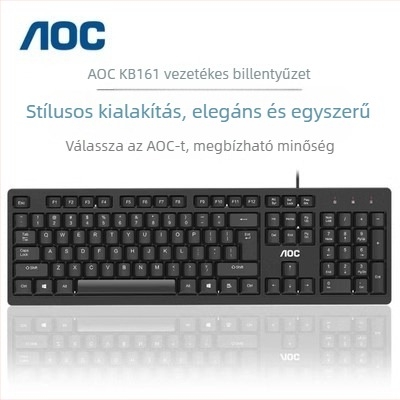 K10 vezetékes billentyűzet- és egérkészlet asztali számítógépekhez – irodai és otthoni használatra