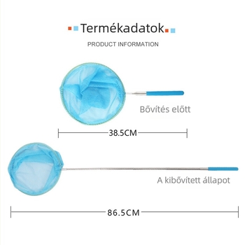 Gyerekeknek szóló teleszkópos halászháló (Anyag: ABS műanyag; Súly: 0.055 kg; Kategória: Halászat / Akváriumi felszerelés)