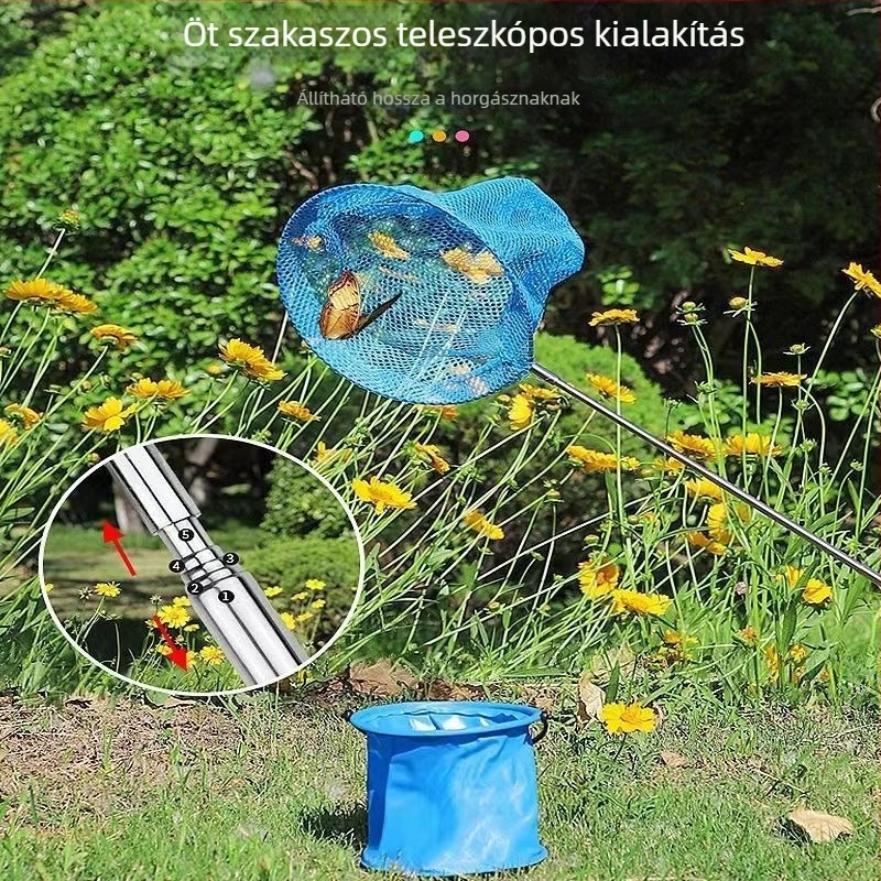 Gyerekeknek szóló teleszkópos halászháló (Anyag: ABS műanyag; Súly: 0.055 kg; Kategória: Halászat / Akváriumi felszerelés)