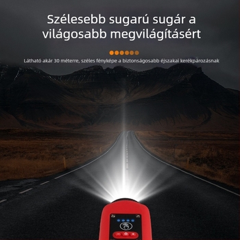 Kerékpár első fénye USB-töltésű kürttel, gyerekcsengő és zseblámpa, esőálló MTB felszerelés