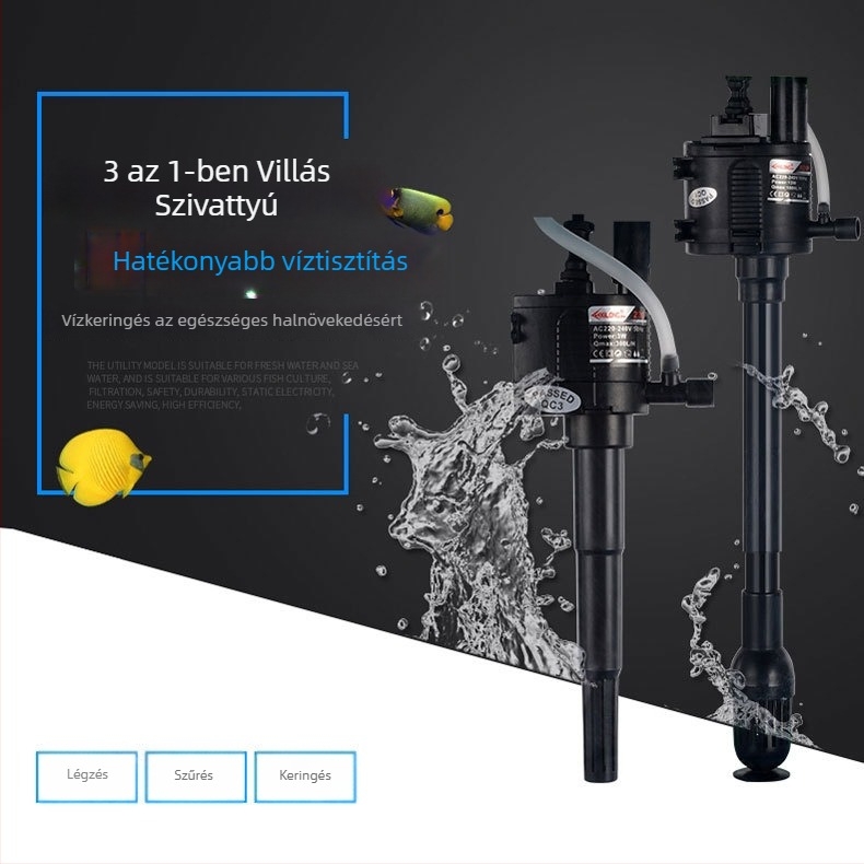 Xilong merülő akváriumi szivattyú műanyag testtel, oxigénellátás és áramlás XQ230A/320A/380A/520A/620A