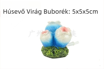 Akvarisztikus táj dekoráció buborékkővel és oxigénpumpa kiegészítőkkel