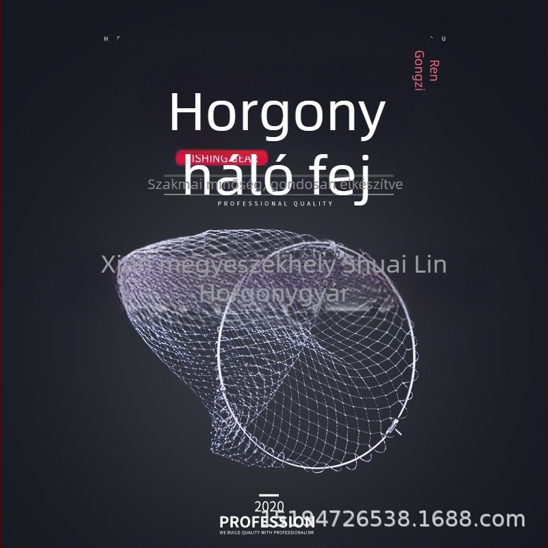 Ruizhu Carp kézzel készített nylon hálós zseb a halászathoz — ragasztott nylon