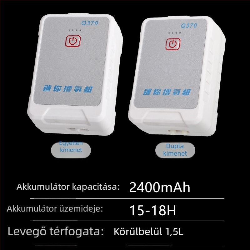 Tölthető levegőpumpa otthoni és akváriumi használatra, hordozható, csendes oxigénpumpa kültéri horgászathoz