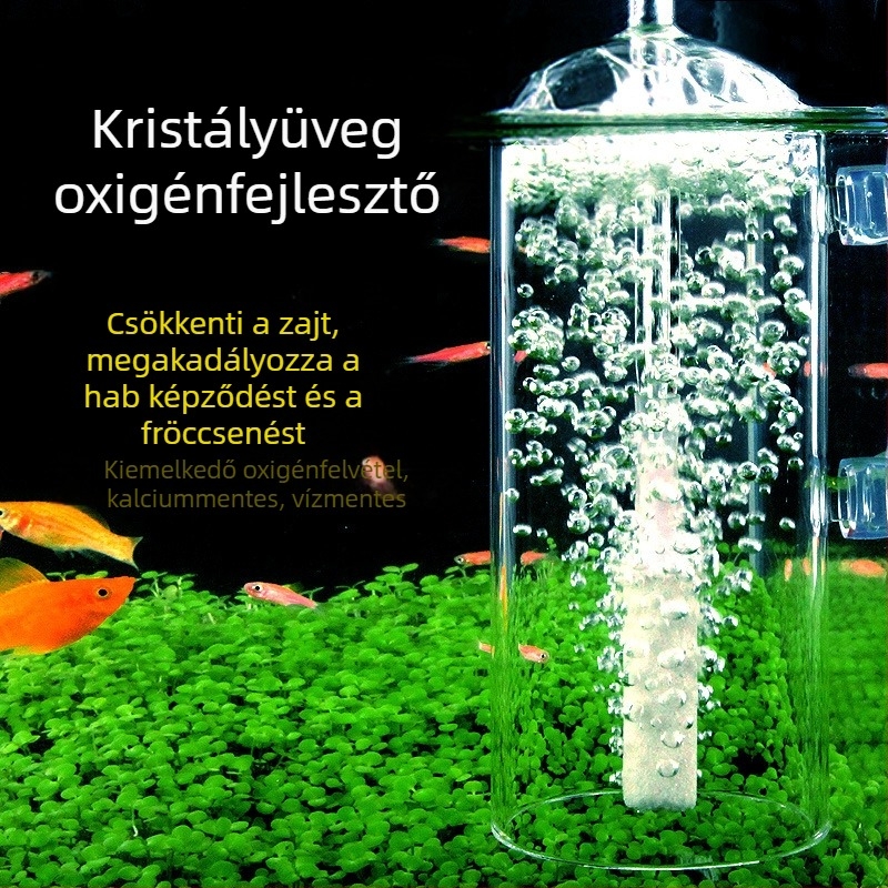 Akvaris oxigénpumpa és diffúzor - üveg, anti-splash kialakítás, márka Cuttlefish, származás Hebei, súly 1