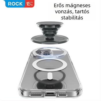 Tapadó rögzítésű gyűrűtartó telefonhoz — univerzális műanyag Rock/lock