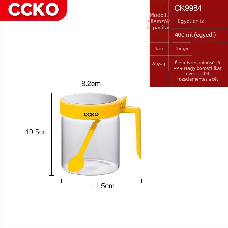 CCKO fűszerező üvegkészlet — üvegburkák szilárd fűszerekhez, tároló doboz, logó nyomtatva