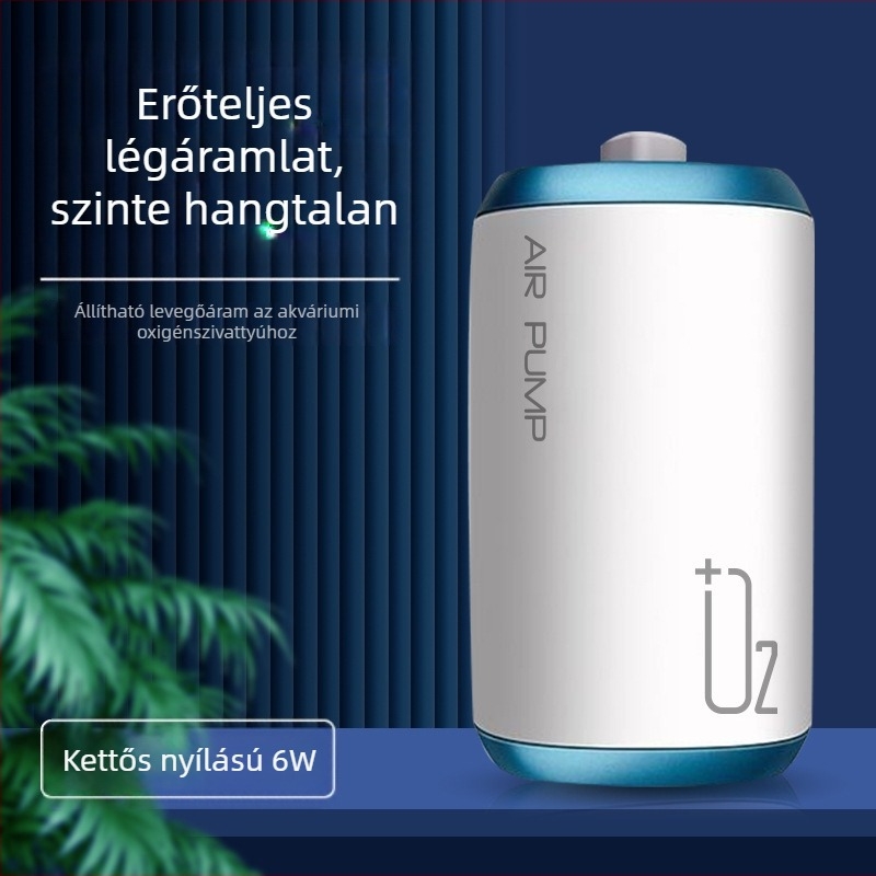 Nagykapacitású oxigénpumpa akváriumhoz – halk működésű oxigénporlasztó akvakultúrához és halastavakhoz