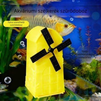 Akváriumi szélkerek szűrődoboz, forgatható, falra szerelhető, száraz–nedves szétválasztás, oxigénnel dúsítás, modell ZR