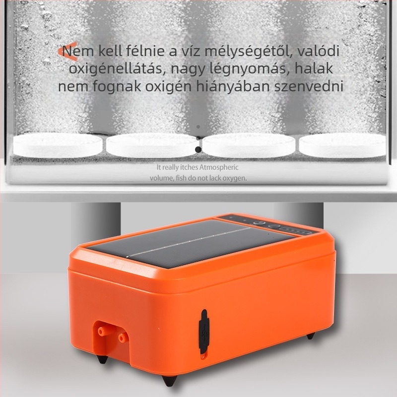 Hengku Napelemes oxigénpumpa halászathoz és akvárium oxigénezéséhez, hordozható kültéri, kis akvárium – nem importált