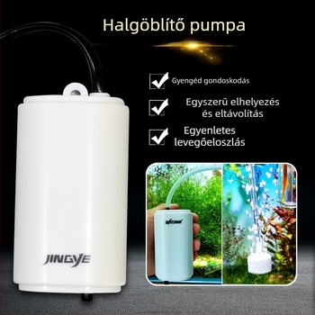 Akvarisztikus oxigénpumpa otthoni használatra, modell 911, tömeg 137 g