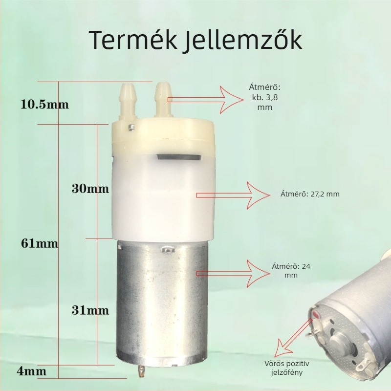 370 Akváriumi multifunkciós vízszívó és oxigénellátó pumpa otthoni használatra, tömeg 63,3 g