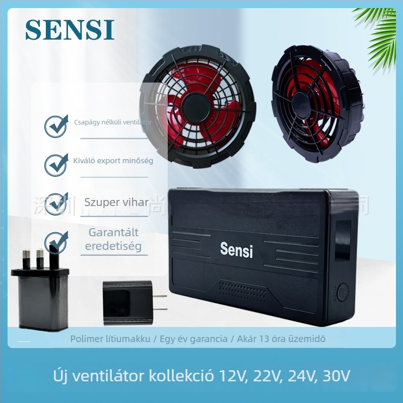 14V hűtődzseki ventilátorral férfiaknak – kültéri építkezésen dolgozó munkaruha nyárra, 65% pamut / bélés poliészter 35%