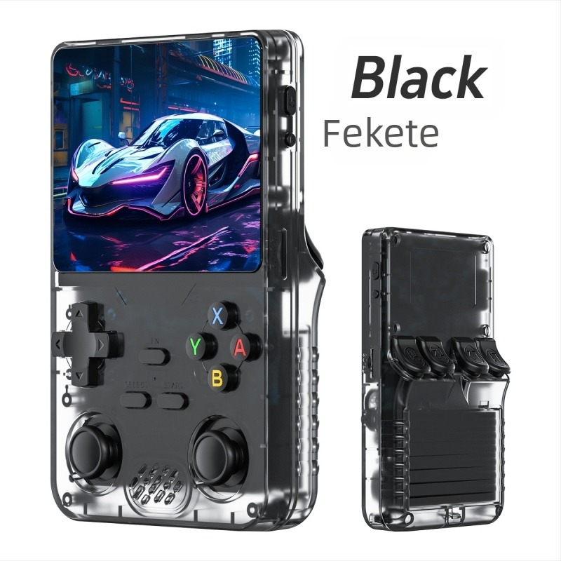Kézi retro játékkonzol, RK3326 Linux, 64GB/128GB, IPS kijelző, vezeték nélküli, Type-C töltés/OTG