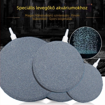 Akvaris oxigénszivattyú levegőkövvel, magas hőmérsékletű szinterezett homokágy, buborékvonal és oxigén diffúzor