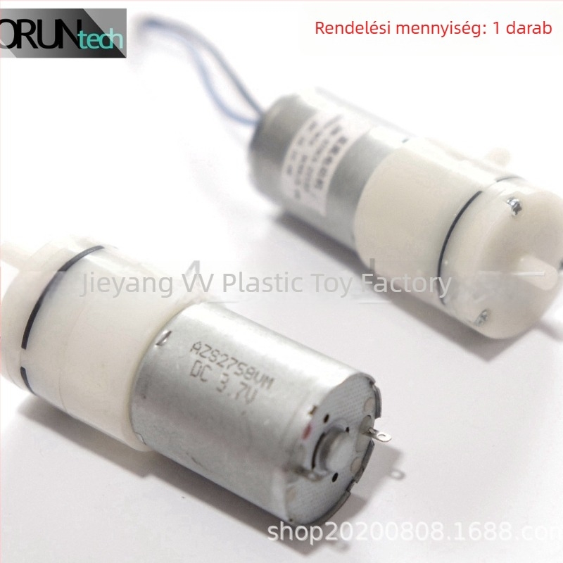 370 mikro DC motor akváriumi levegőpumpához, kefés motor, DC 3V–36V működés
