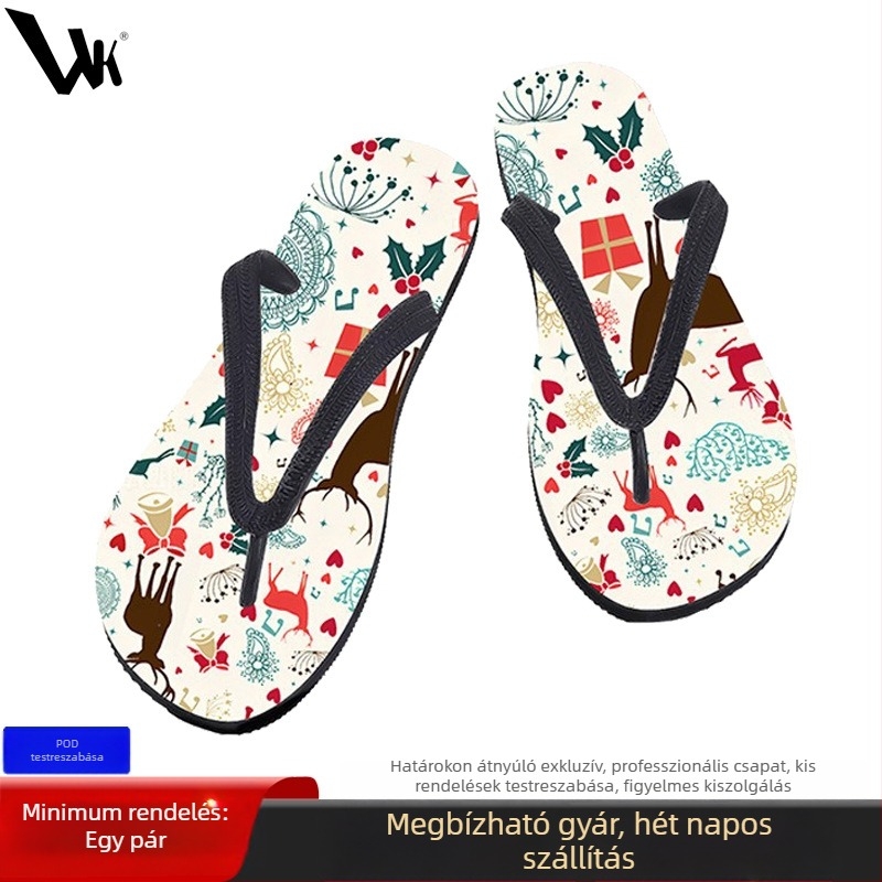 Férfi nyári flip-flopok, csúszásmentes EVA talppal, nyitott ujjal, textil felsőrésszel, strand és szabadidő használatra