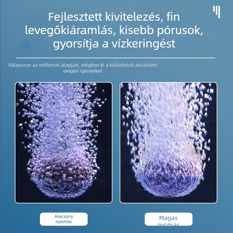 Yinuo Nano oxigénbuborék akváriumkő, kompatibilis oxigénpumpával, atomizáló diffúzor tropikus és dísz halakhoz