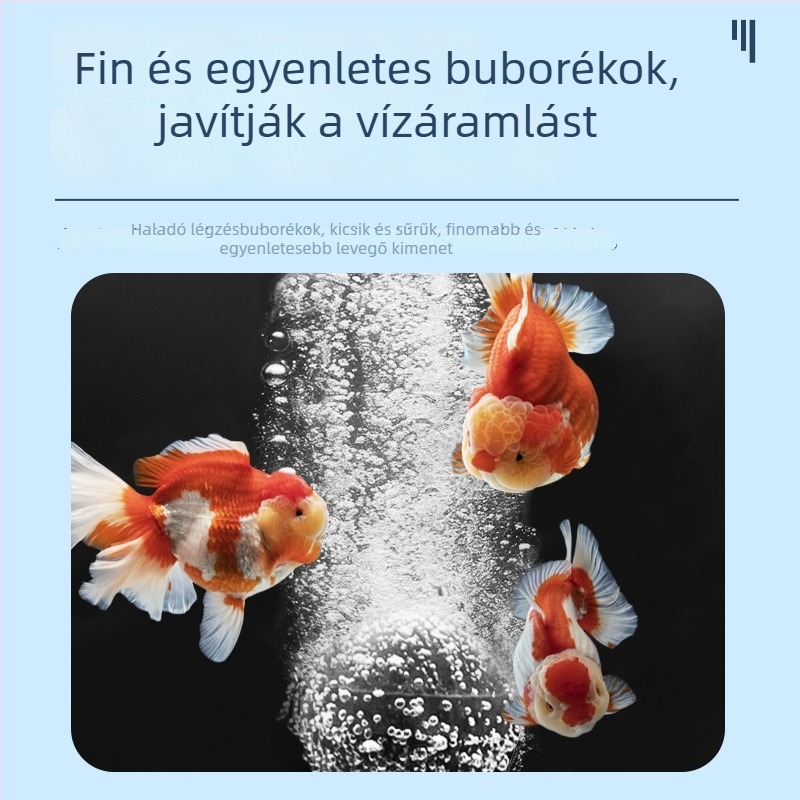 Yinuo Nano oxigénbuborék akváriumkő, kompatibilis oxigénpumpával, atomizáló diffúzor tropikus és dísz halakhoz
