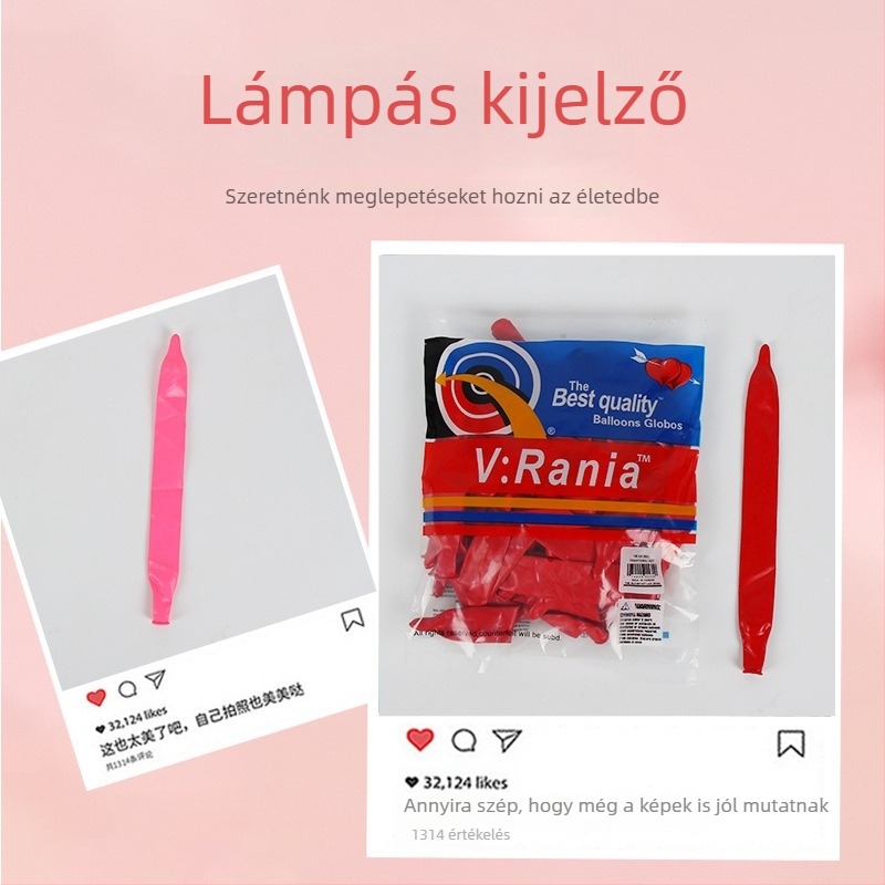 Latex mágikus lufi hosszú csíkkal és állati formájú, szőtt virágokkal — Yugang, logónyomtatás elérhető