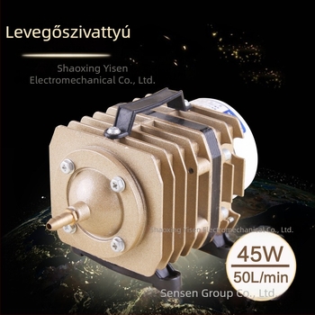 Elektromágneses levegőkompresszor oxigénpumpával, modell ACO-003, márka Fishing Booth, tömeg 1,6 kg