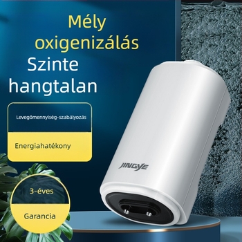 Akvaris oxigénpumpa, rendkívül csendes, otthoni használatra, kompakt, nagy teljesítményű, két vagy négy kimenettel