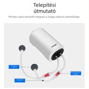 Akvaris oxigénpumpa, rendkívül csendes, otthoni használatra, kompakt, nagy teljesítményű, két vagy négy kimenettel