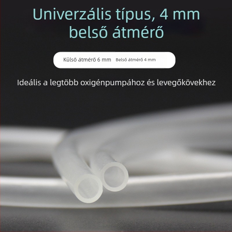 Akváriumi oxigénpumpa csővel és levegőcsővel – műanyag, 1 kg, akváriumi felszerelés
