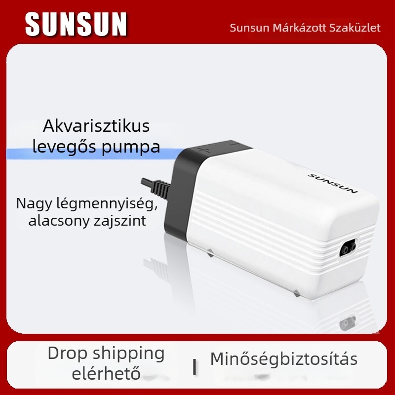 SUNSUN/SENSEN Akvárium oxigénpumpa — Otthoni használatra, nagy buborékos aeráció, Súly: 1,0 kg